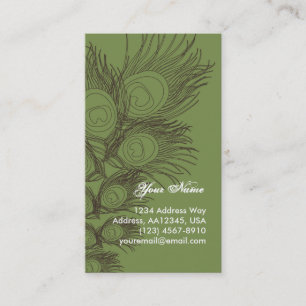 D'appel Carte de profil de plume - vert