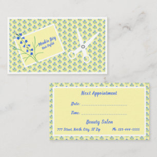 D'appel Carte de rendez-vous de styliste capillaire floral