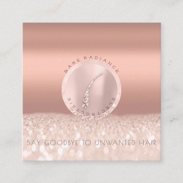 D'appel Carte de rendez-vous Electrolyse Rose Parties scin (Devant)