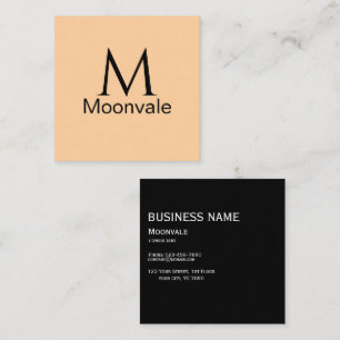 D'appel Carte de visite Carré élégant Moonvale - Minimalis