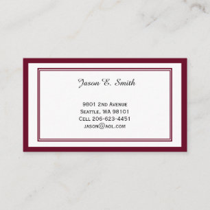 D'appel Carte de visite classique bordée