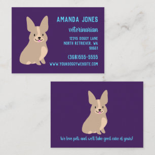 D'appel Carte de visite Cute Corgi