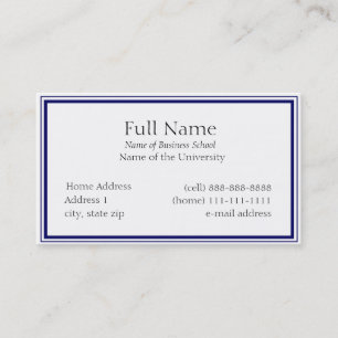 D'appel Carte de visite de base pour Students or Company
