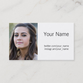 D'appel Carte de visite de photo de profil