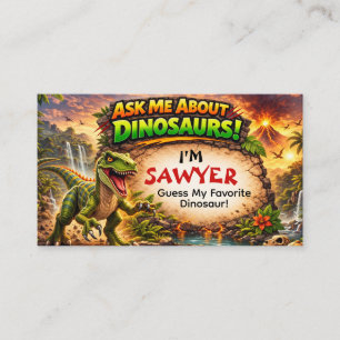 D'appel Carte de visite dinosaure cool pour enfants plus â