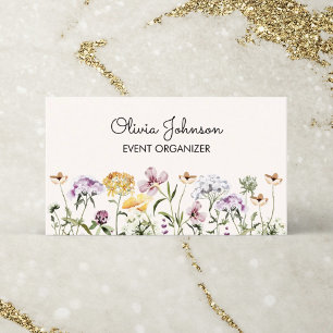D'appel Carte de visite Jardin de fleurs sauvages personna
