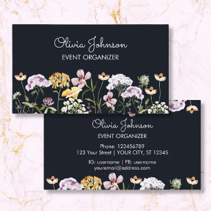 D'appel Carte de visite Jardin de fleurs sauvages personna
