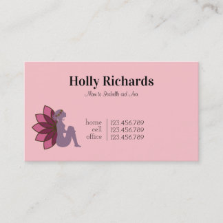 D'appel Carte de visite Maman rose fée