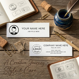 D'appel Carte de visite minimale blanche avec écriture noi