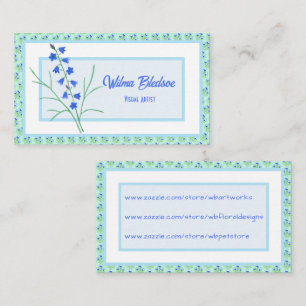 D'appel Carte de visite pastel avec des jacinthes et des c
