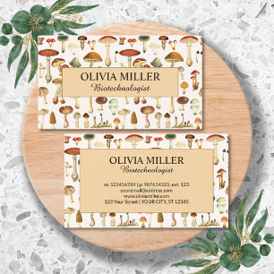 D'appel Carte de visite personnalisée champignon vintage