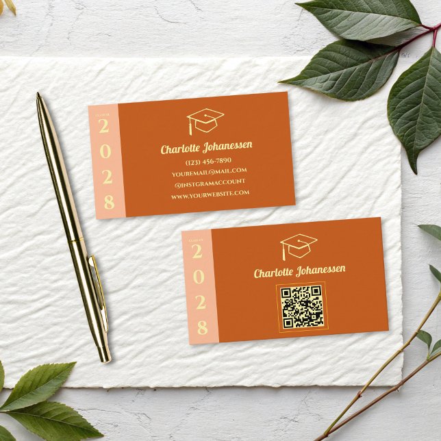 D'appel Carte de visite QR Code de remise de diplômes mode (Créateur téléchargé)