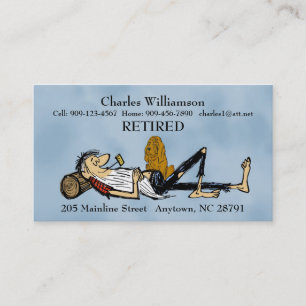 D'appel Carte de visite retraité RipVanWinkle & Hound