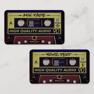 D'appel Carte de visite Rétro Mixtape