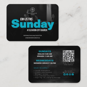 D'appel Carte d'invitation modèle pour l'église Join Us