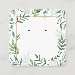 D'appel Carte d'oreille Motif feuille aquarelle