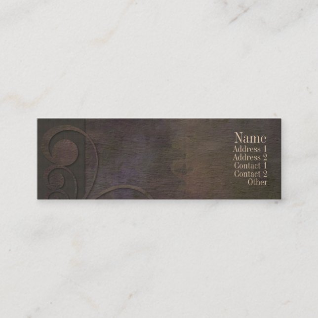 D'appel Carte foncée de contact de courbes exécutives (Devant)