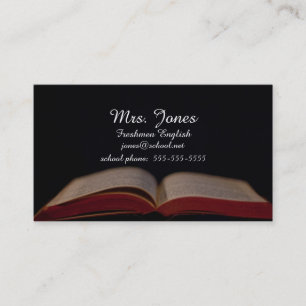 D'appel Carte ouverte de contact de professeur de livre