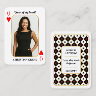 D'appel Carte Photo Poker personnalisée, cadeau Reine de m