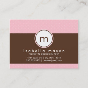 D'appel Carte rose et Brown de maman de à petits pois