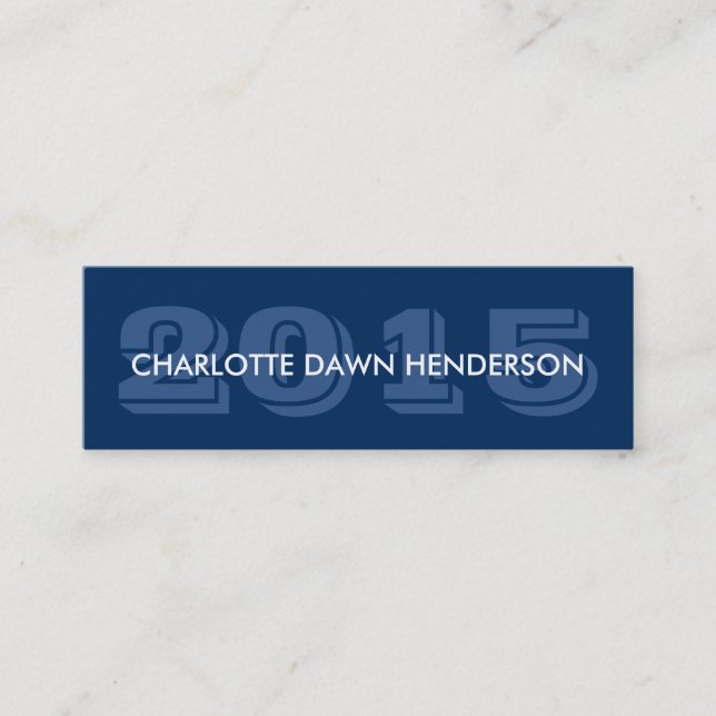 D'appel Classe de remise de diplômes de la carte de nom bl (Devant)