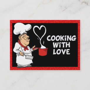 D'appel Cuisine avec Carte de visite d'amour