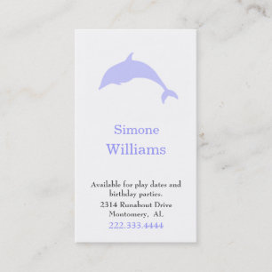 D'appel Dolphin Silhouette Enfants Jouer Carte Date