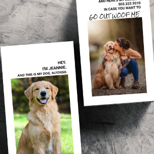 D'appel Drôle Chien Pun Dating Carte de visite