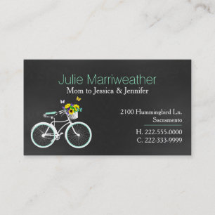 D'appel Jolie carte mère verte à bicyclette personnalis