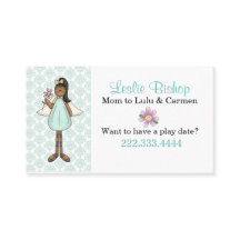 Jolie Ethnic Angel Maman Jouer Carte Date