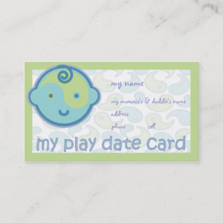 D'appel Le yoga parlent le bébé : Carte de date de jeu