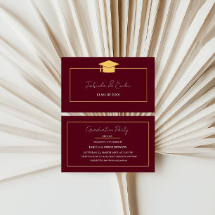 D'appel Modèle moderne Twin Graduation Nom Carte Insérer c