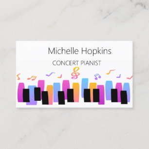 D'appel Musique Enseignant Élégante Touches Piano Carte d'