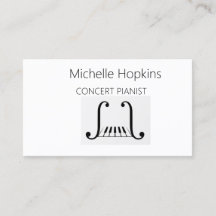Professeur de Musique Carte de Visite Élégantes To