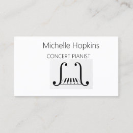 D'appel Professeur de Musique Carte de Visite Élégantes To