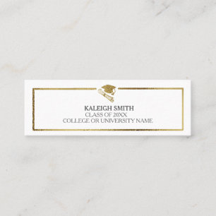 D'appel Profil Gold White Graduation Insérer une carte de 