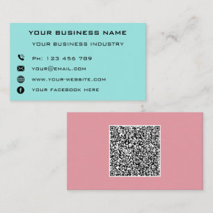 D'appel QR Code Nom Info texte Couleurs Carte de visite mo
