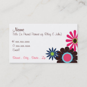 D'appel Rétro carte de maman de fleurs