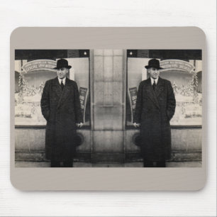dapper 1930er Zwillingsmenleute Foto Mousepad