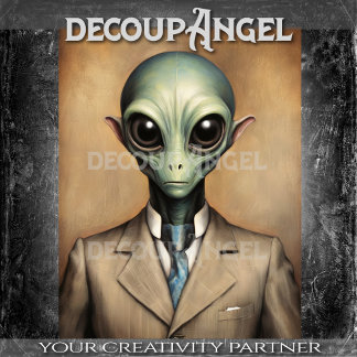 Dapper Alien Decoupage Seidenpapier