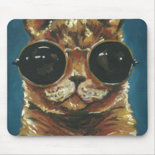 Dapper Animal Kitty in Sonnenbrille Mousepad