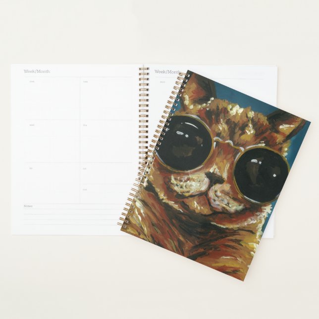 Dapper Animal | Kitty in Sonnenbrille Planer (Anzeige)