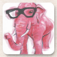 Dapper Animal | Rosa Elefant in Brille