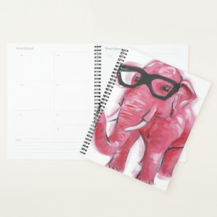 Dapper Animal   Rosa Elefant in Brille Planer