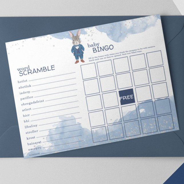 Dapper Boy Bunny in einem Blue Anzug Baby Showspie Notizblock (Von Creator hochgeladen)