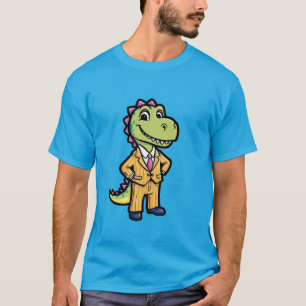 Dapper Dinosaur in einem Anzug-T - Shirt