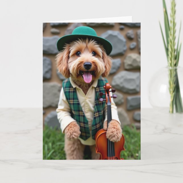 Dapper Dog Serenade Karte (Vorderseite)