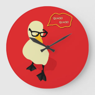 Dapper Duck Große Wanduhr
