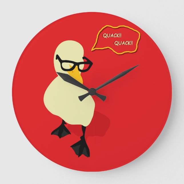 Dapper Duck Große Wanduhr (Vorderseite)