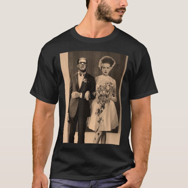 Dapper Frankenstein Wedding Day - Monster Hallowee T-Shirt (Vorderseite)